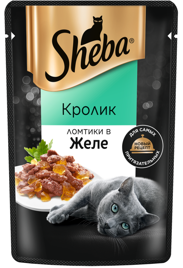 Sheba Влажный корм для кошек  Ломтики в желе с кроликом, 75г