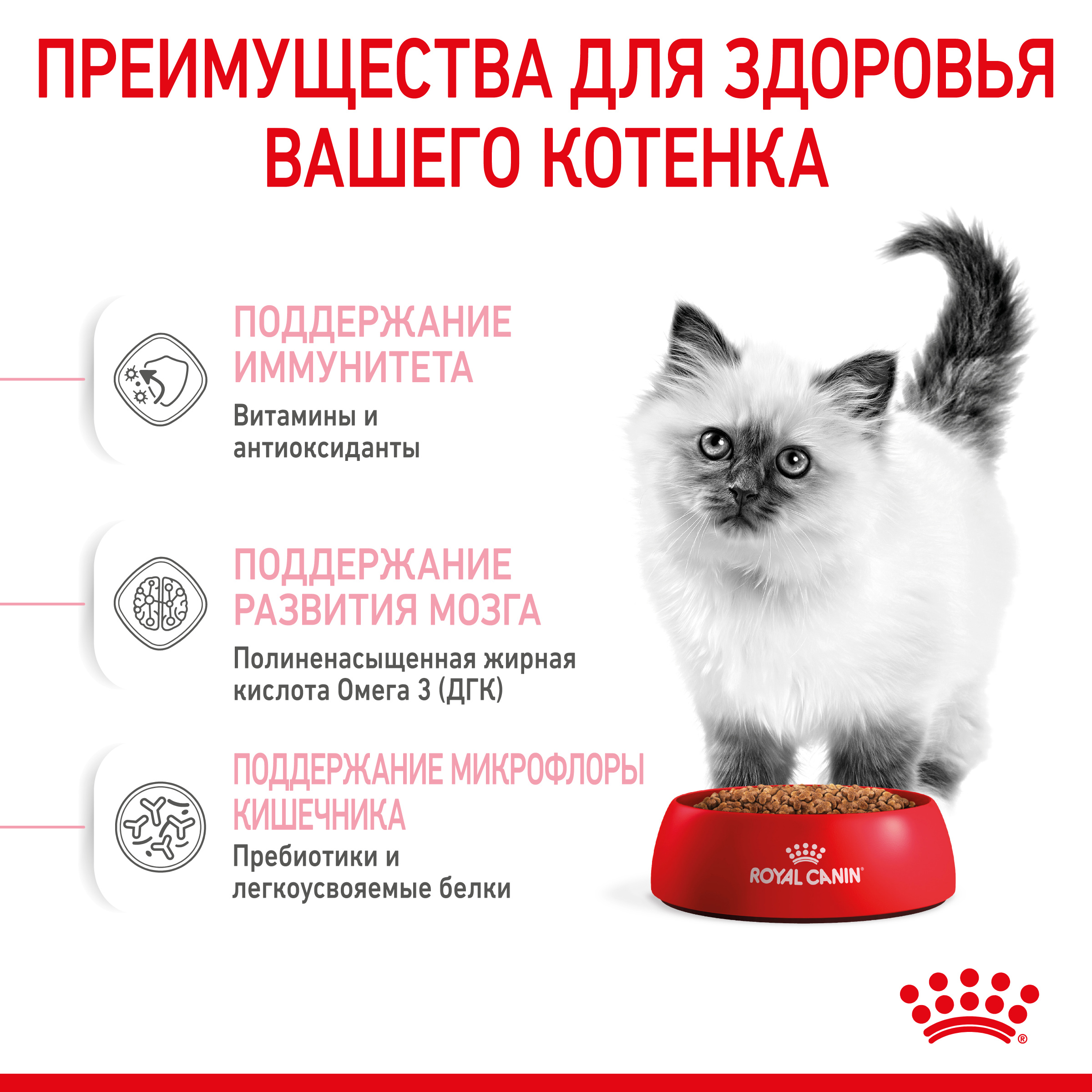 Корм для котят Royal Canin Kitten Корм сухой сбалансированный период второй фазы роста