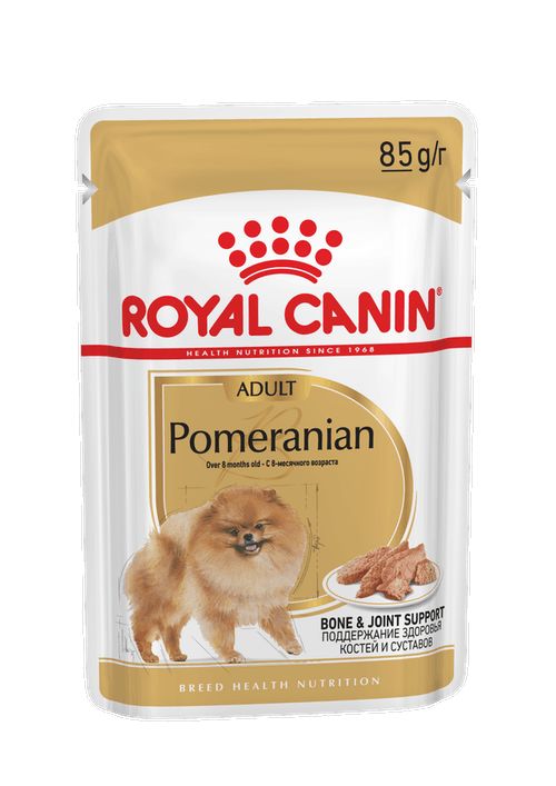 Корм консервированный полнорационный для взрослых собак породы Померанский Шпиц от 8 месяцев,  Pomeranian Adult