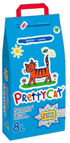 Впитывающий глиняный наполнитель PrettyCat Naturel "цеолит+силик"