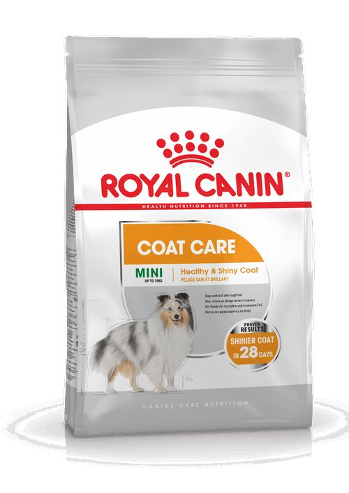 Полнорационный корм для собак с тусклой и сухой шерстью от 10 месяцев до 8 лет, Mini Coat Care