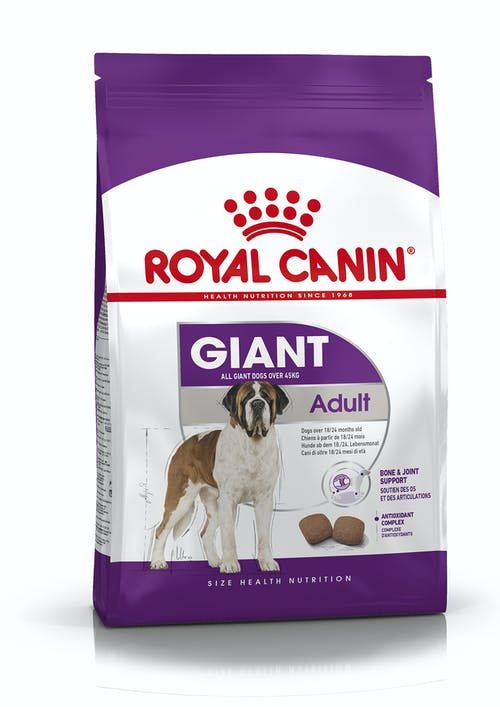 Корм для взрослых собак гигантских пород: более 45 кг, c 18 мес., Giant Adult 28