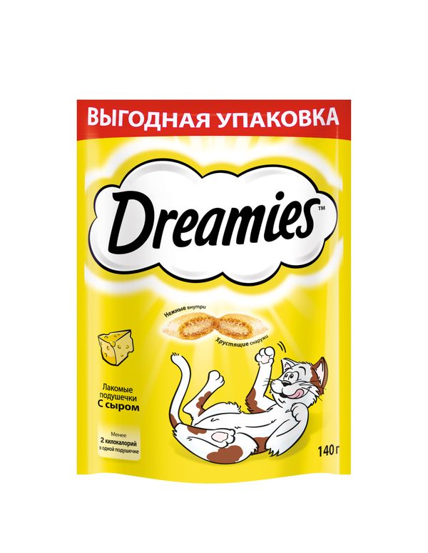 Dreamies Лакомство для кошек подушечки с сыром