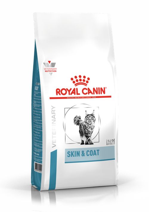Ветеринарная диета для кастрированных котов и кошек с чувствительной кожей (1-7 лет), Skin & Coat