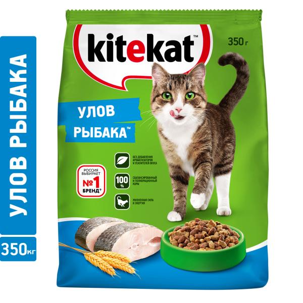 Kitekat Сухой корм для кошек улов рыбака