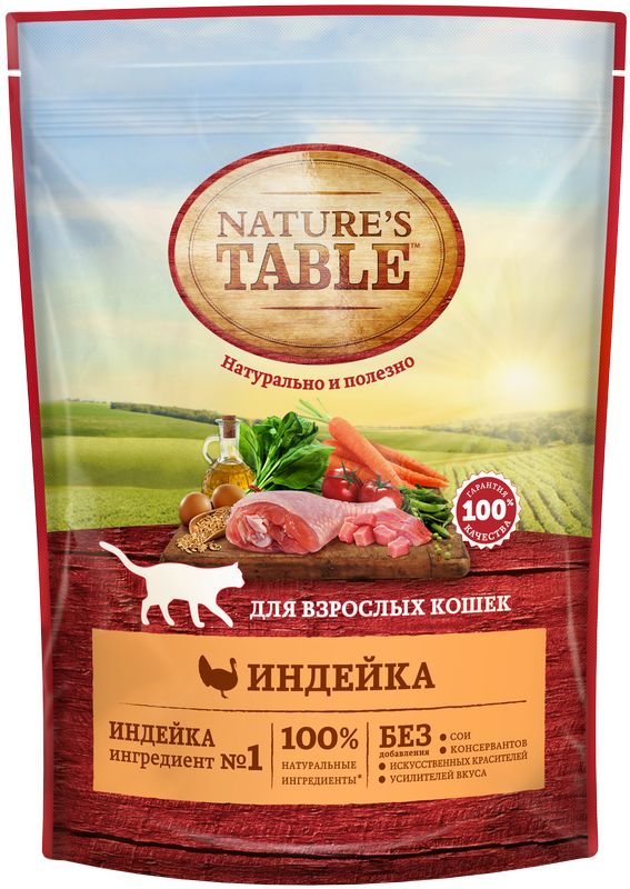 Nature’s Table Сухой корм для кошек Индейка