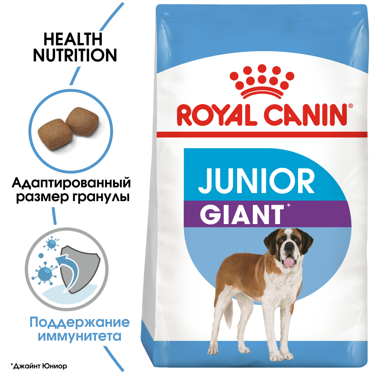 Корм для щенков гигантских пород 8-18/24 мес., Giant Junior 31