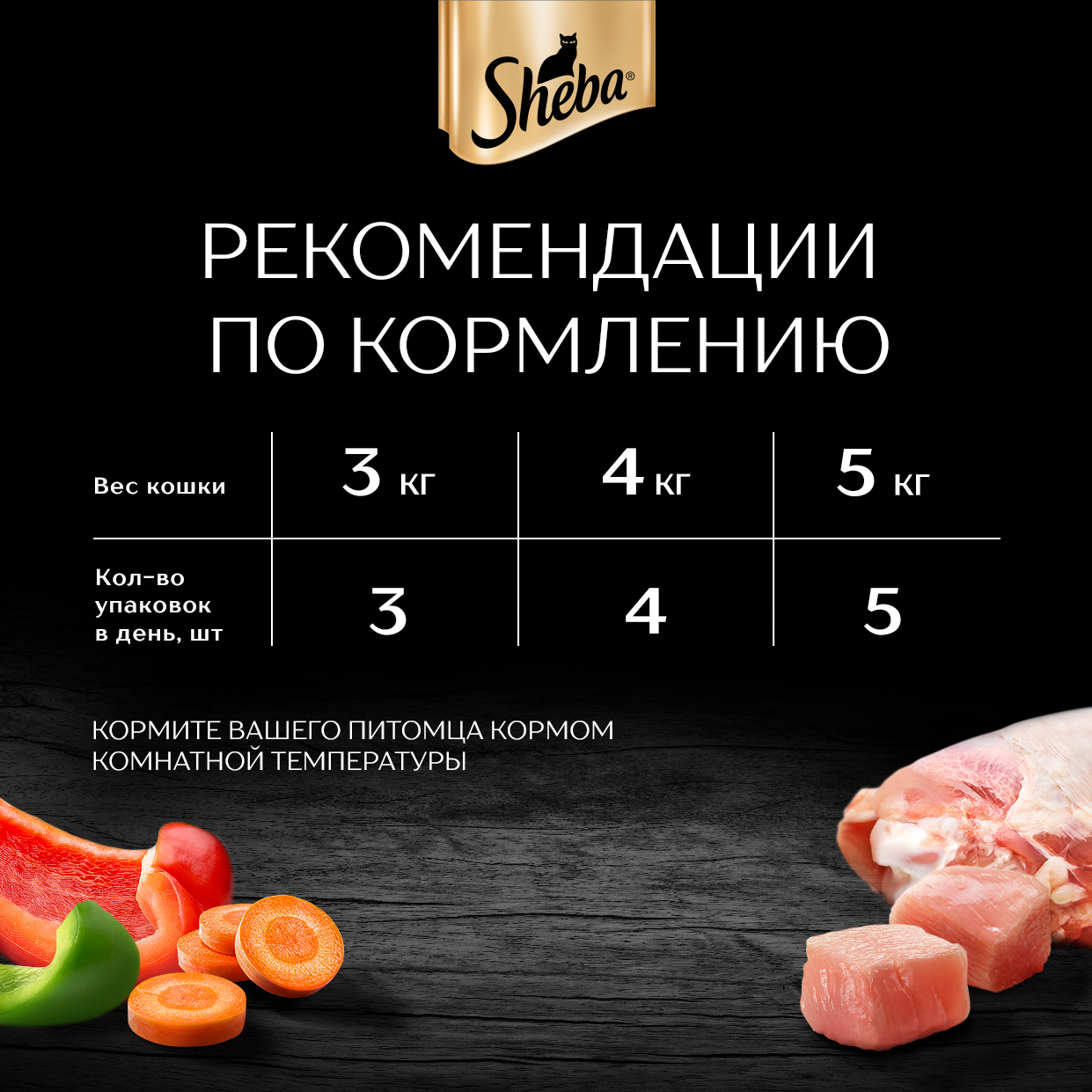 Sheba Влажный корм для кошек  Nature's Collection с индейкой и морковью, 75г
