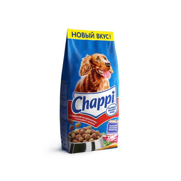 Chappi Сухой корм для собак "Сытный мясной обед", Говядина по-домашнему с овощами и травами