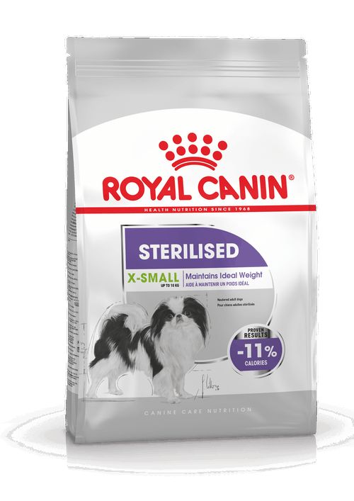 Корм для взрослых стерилизованных собак карликовых пород (от 10 месяцев до 8 лет), X-Small Sterilised