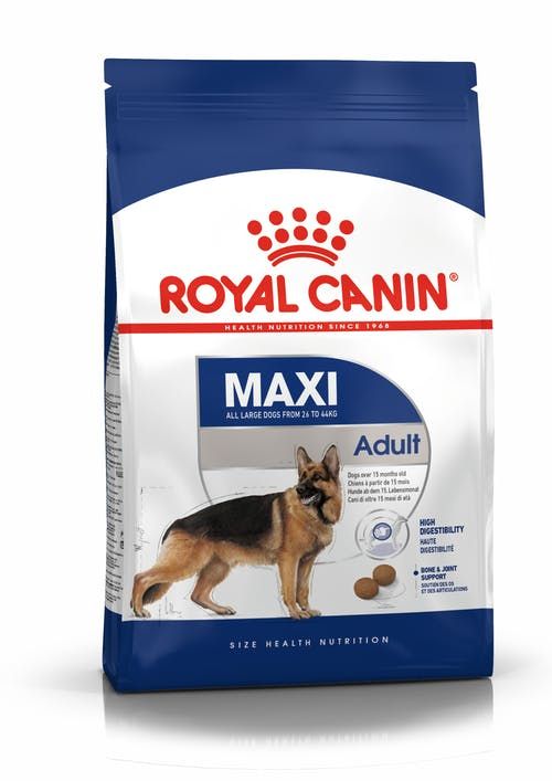Корм для взрослых собак крупных пород: 26-44 кг, 15 мес. - 5 лет, Maxi Adult 26